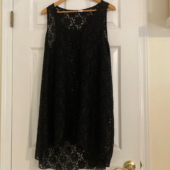 Profile by Gottex Round Neck Dress Swim Cover-Up Floral Design Black XL - Picture 2 of 5